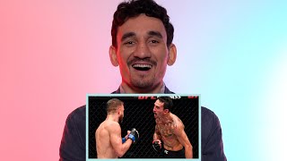 Max Holloway Reacts to His Calvin Kattar Fight Highlights  Im the Best Boxer in the UFC Baby [upl. by Nolyar59]