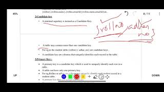 DBMS 15 Keyssuper key candidate key alternate key primary key foreign key [upl. by Auohs]