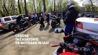 MotoIasi  Cerere in casatorie pe motoare in Iasi  Motorcycle marriage proposal MotoIasi [upl. by Ahsielat]