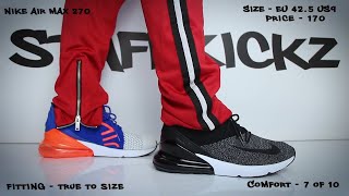 Nike Air Max 270 Flyknit ON FEET COMPARISON  Mennace Pants [upl. by Carpet]