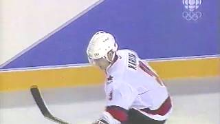 Paul Kariya Goal  2002 Gold Medal Game Canada vs USA [upl. by Anuahsat]