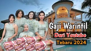 Gaji Warintil Official Dari Youtube💲 Terbaru 2024 [upl. by Aicirtam149]