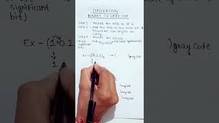 Binary to Gray Code Conversion in Hindi youtubeshorts shorts digitalelectronics [upl. by Cand]