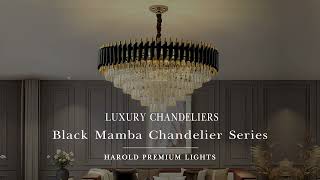 Black Mamba Chandelier by Harold Premium Lights [upl. by Rim]