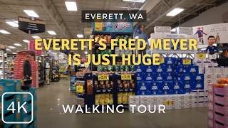 This Everett Fred Meyer is Huge  2024 Walking Tour  Everett WA [upl. by Yesnnyl]