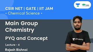 Previous Year Questions amp Concept  Main Group Chemistry  CSIR NET  GATE IITJAM By Rajesh Bishnoi [upl. by Careaga]