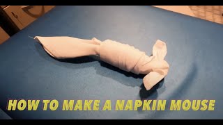 How to malke a Napkin Mouse  Handkerchief [upl. by Nerti]