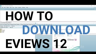 TUTORIAL DOWNLOAD EVIEWS 12 FOR FREE [upl. by Cottrell]