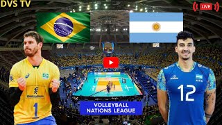 BRASIL X ARGENTINA AO VIVO LIGA DAS NAÃ‡Ã•ES DE VÃ”LEI MASCULINO [upl. by Navannod]