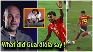 What did Guardiola say after what he did to Lamine Yamal with Spain against France [upl. by Petrie]