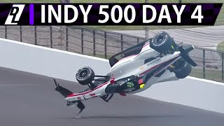 Dramatic Crash Larson Fast  Indy 500 Practice Fast Friday Report [upl. by Issak291]