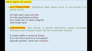 Poesia allitterazione assonanza consonanza onomatopea [upl. by Filomena704]