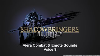 FFXIV Viera Voice 9 Combat amp Emotes OLD [upl. by Idnak387]