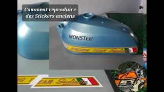 REPRODUCTION STICKERS AUTOCOLLANT MOTOS ANCIENNES [upl. by Damalas]