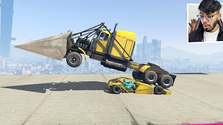 Cars Vs Cars Challenge 444344 People Blast Their Car After This Race in GTA 5 [upl. by Gerianne379]