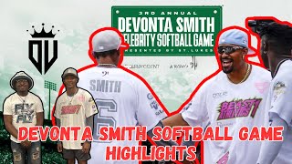 DeVonta Smith Celebrity Softball Game 2024 Highlights [upl. by Einned]