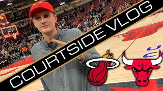 Courtside at an NBA game  VLOG  Miami Heat vs Chicago Bulls [upl. by Barta]