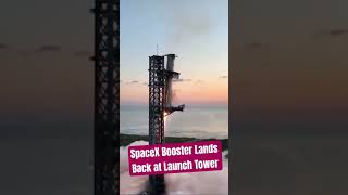 SpaceX Booster Lands Back at Launch Tower [upl. by Biamonte]