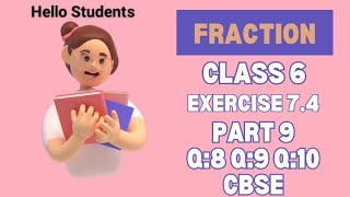 Class 6 Maths Chapter Fraction Q89 and 10 In Malayalam [upl. by Bob]