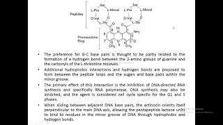 Anticancer Agents Anthracyclines antibiotics Actinomycins Bleomycin [upl. by Aitselec]