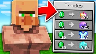 Minecraft But Villagers Trade OP Items [upl. by Aibun]