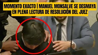 MOMENTO EXACTO  Manuel Monsalve se desmaya en plena lectura de medidas cautelares en su contra [upl. by Broucek]