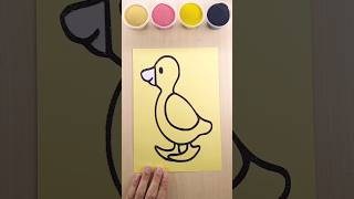 Sand painting Duck art sandart shorts [upl. by Oiramd]