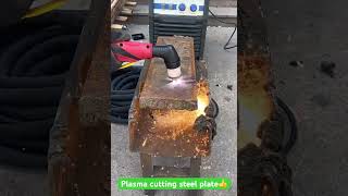 Plasma cutting steel plate  Precision and Power in Action [upl. by Yalonda]