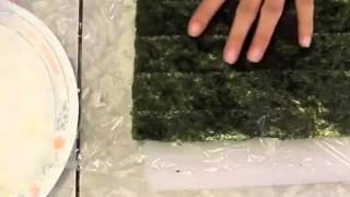 How To Make California Rolls Sushi Maki  How to Make Sushi without Bamboo Mat 2015 [upl. by Aiht]