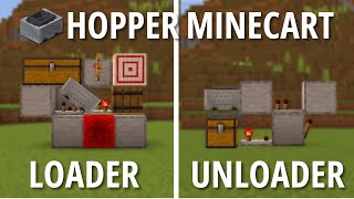 Easy Hopper Minecart Loader amp Unloader  Minecraft Tutorial 121 [upl. by Marysa]