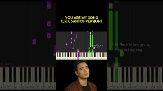 You Are My Song Erik Santos version piano cover  sheet music amp lyrics [upl. by Eical299]