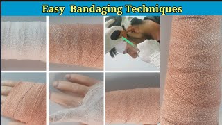 Bandaging Procedure  All Types of Bandaging Techniques  Medical amp Nursing  Health Sector [upl. by Aaren]