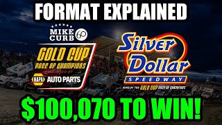 FORMAT EXPLAINED 70th Gold Cup Race of Champions  Silver Dollar Speedway [upl. by Wichern]