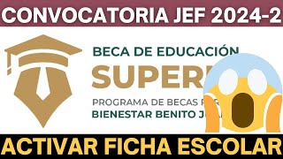 ACTIVA tu Ficha para la Beca Jóvenes Escribiendo el Futuro 20242 Apoyo de 11200 [upl. by Massimiliano947]