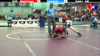 Roberto Campos vs Josiah Seaton at 2013 FILA Cadet Nationals  FS [upl. by Falcone]