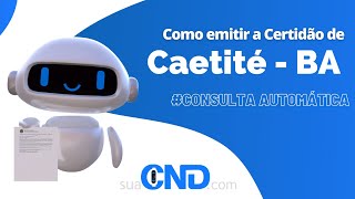 Como emitir a certidão negativa municipal de Caetité em apenas 1 minuto [upl. by Tillinger]