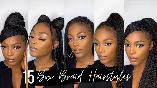 How To 15 Knotless Box Braids Hairstyles  Quick and Easy  Beginner Friendly [upl. by Elaval617]