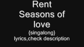 Rent  Seasons of love singalongkaraoke [upl. by Ayifa]