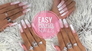 POLYGEL TUTORIAL FRENCH TIPS  NAIL TUTORIALS FOR BEGINNERS [upl. by Aynot650]