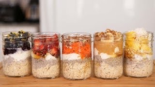 Overnight Oatmeal  5 Delicious Ways [upl. by Domph557]