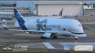 Airbus Beluga XL Departure at Heathrow Airport [upl. by Elleved]