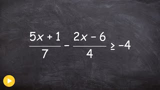 Solving a linear inequality with fractions [upl. by Amhsirak]