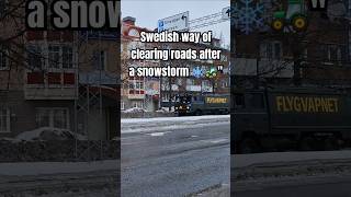 Swedish way of clearing roads after a snowstorm ❄️🚜quot shorts memes swedishevents Saab37Viggen [upl. by Angelis737]