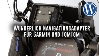 Wunderlich Navigationsadapter für Garmin und TomTom  21179002 [upl. by Ynnep215]