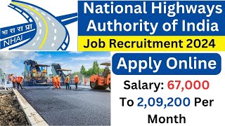 NHAI Jobs Recruitment 2024  49 Deputy General Manager Posts  Civil Engineering Govt Job [upl. by Taimi]