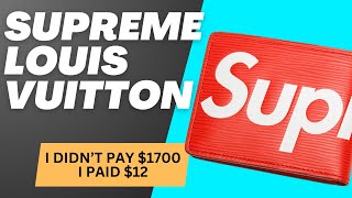 Supreme X Louis Vuitton Wallet Collab for just 12 Landed SUPREME louisvuitton wallet [upl. by Ellett]