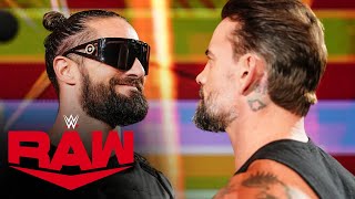 CM Punk leaves his WWE future uncertain and comes facetoface with Seth Rollins Raw Oct 7 2024 [upl. by Nothgierc204]