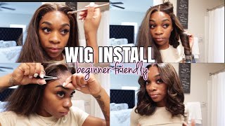 HIGHLIGHTED WIG INSTALL FT DARKampDELUXEWIGS [upl. by Nytsirk533]