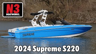 2024 Supreme S220  Electric Blue  On Water  N3 Boatworks [upl. by Enobe718]