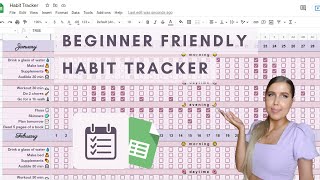 How To Create Habit Tracker with Google Sheets  FREE TEMPLATE [upl. by Sutphin119]